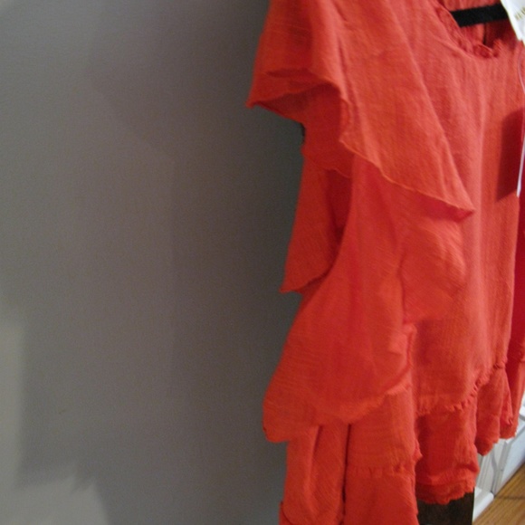 NWT MAEVE ANTHROPOLOGIE Orange Flutter Sleeve XL - Picture 11 of 14